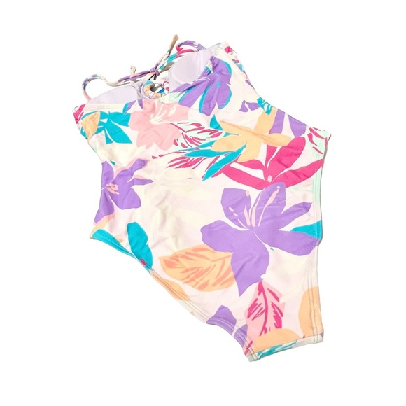 Cupshe Double Ring Front Bandeau One Piece Swimsuit Multi-Color Size Medium - Picture 7 of 7